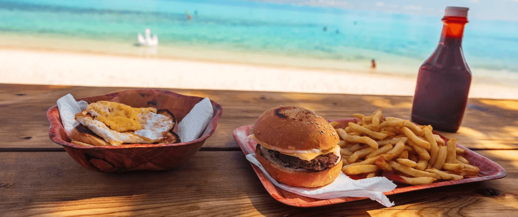 cooked dishes on plates and bowls