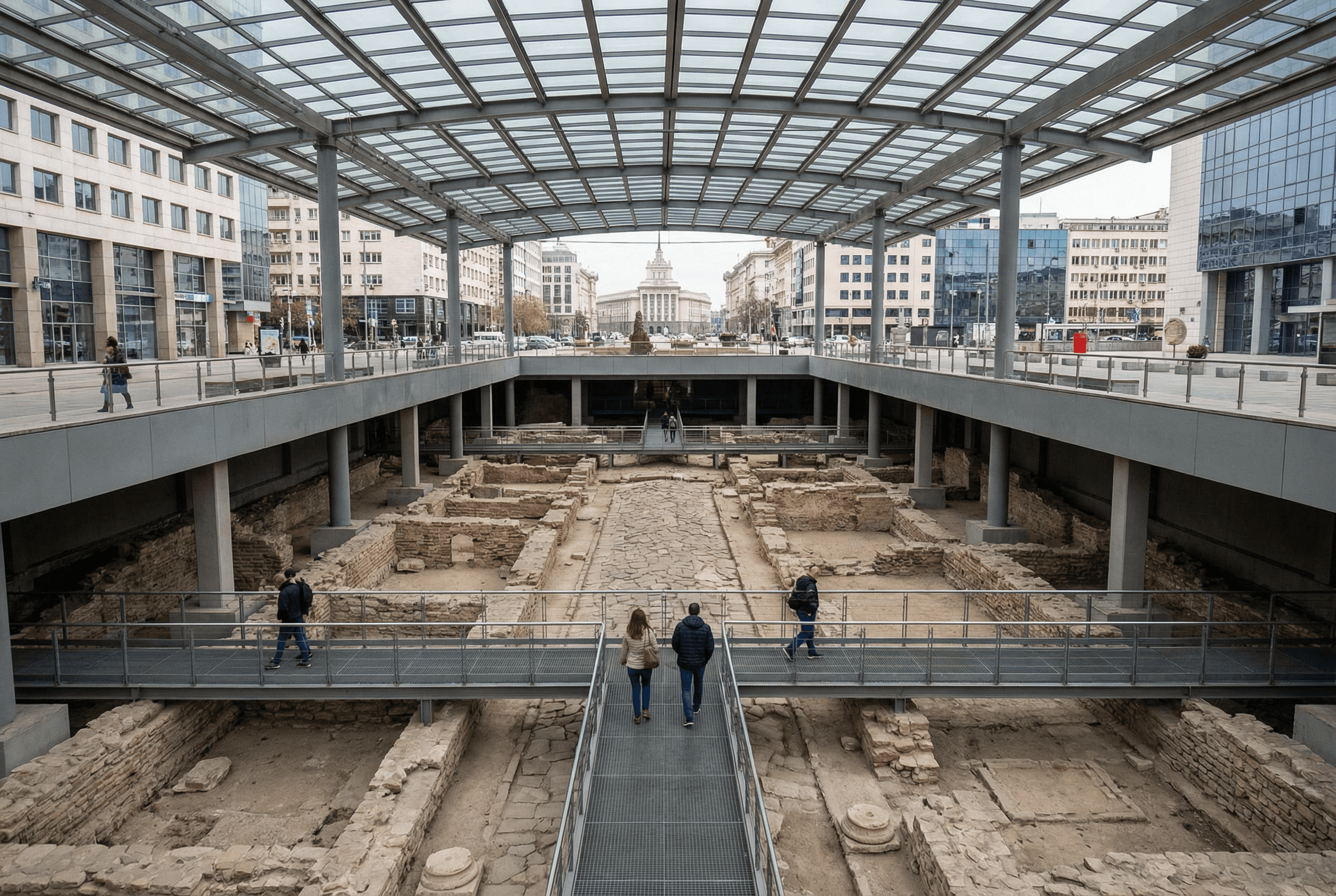 he Ancient Serdica interior