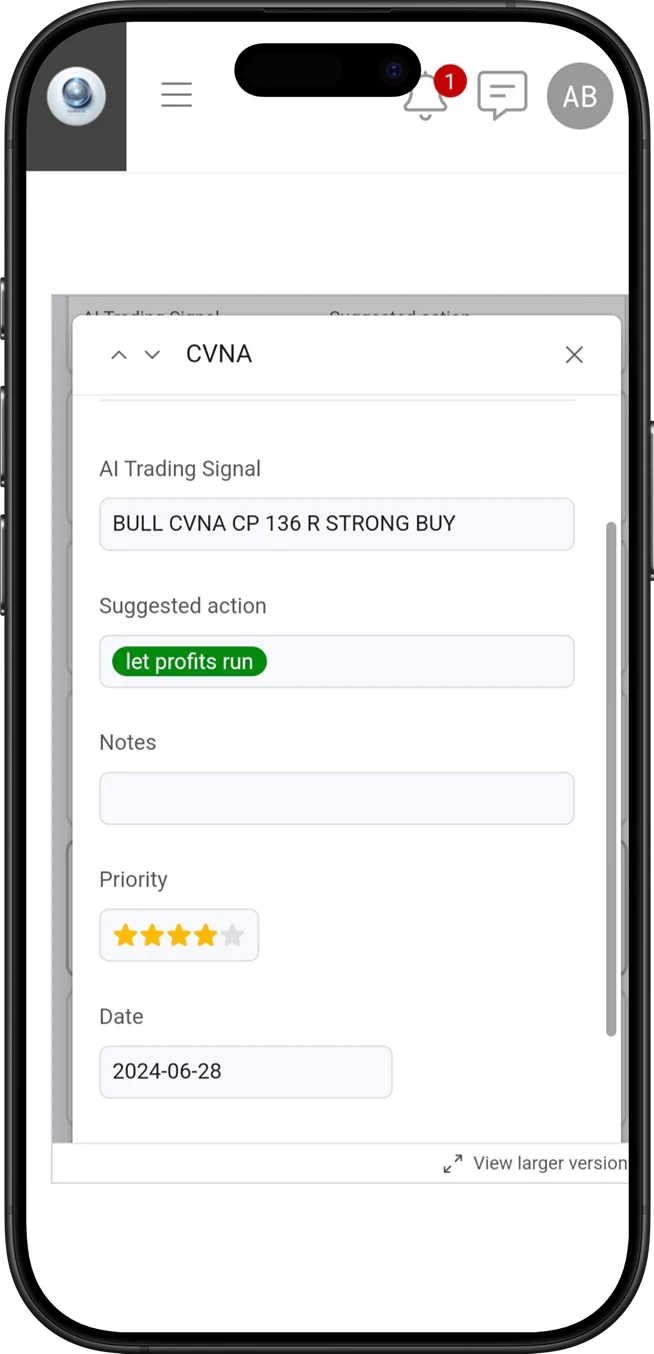 Intuitive Code AI Trading Signals