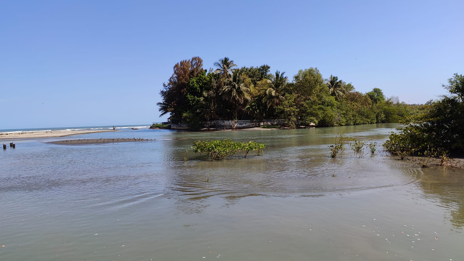 Relax day at the beach in Gambia