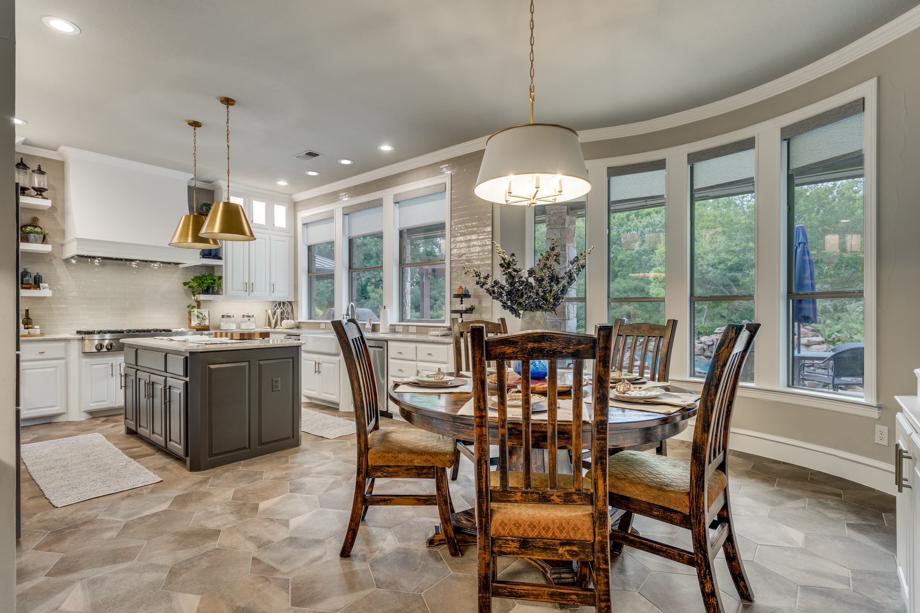 luxury dining area remodel