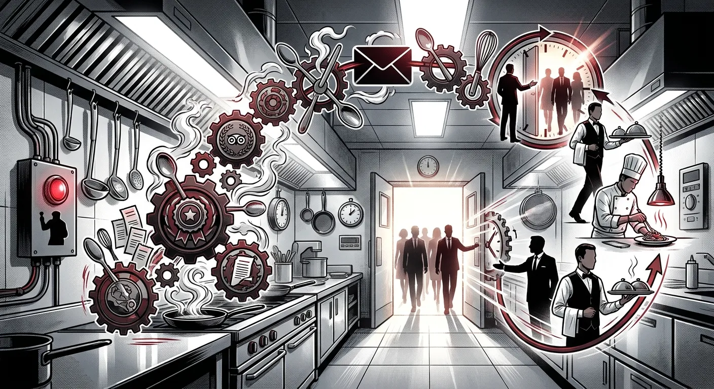 RockN' Socials: Digital Marketing Agency illustrated as a dynamic kitchen scene.