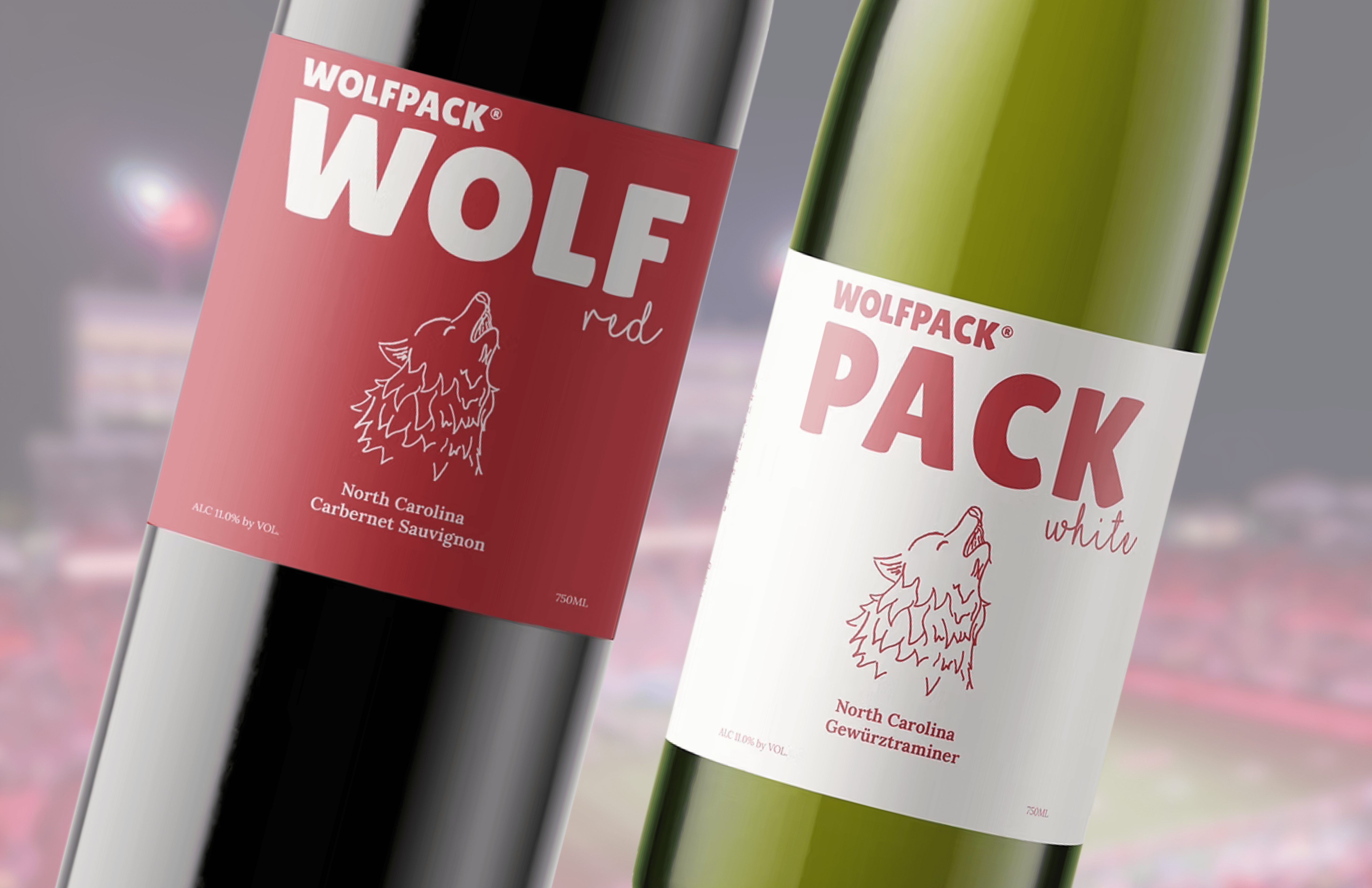 NC State Wine Labels Mockup