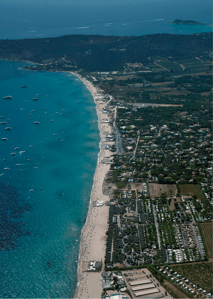 Vue sur les plages de Pampelonne