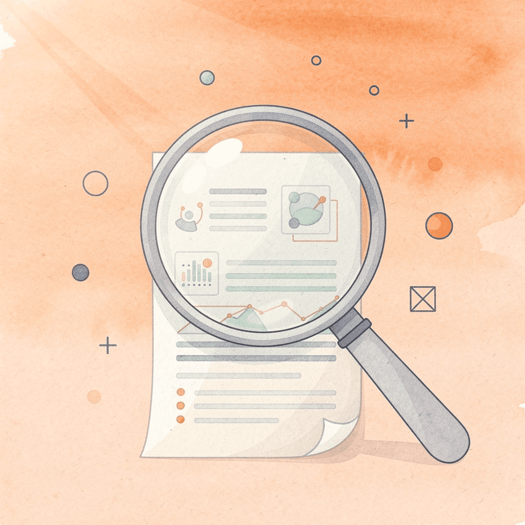 Magnifying glass examining SEO strategy validation process