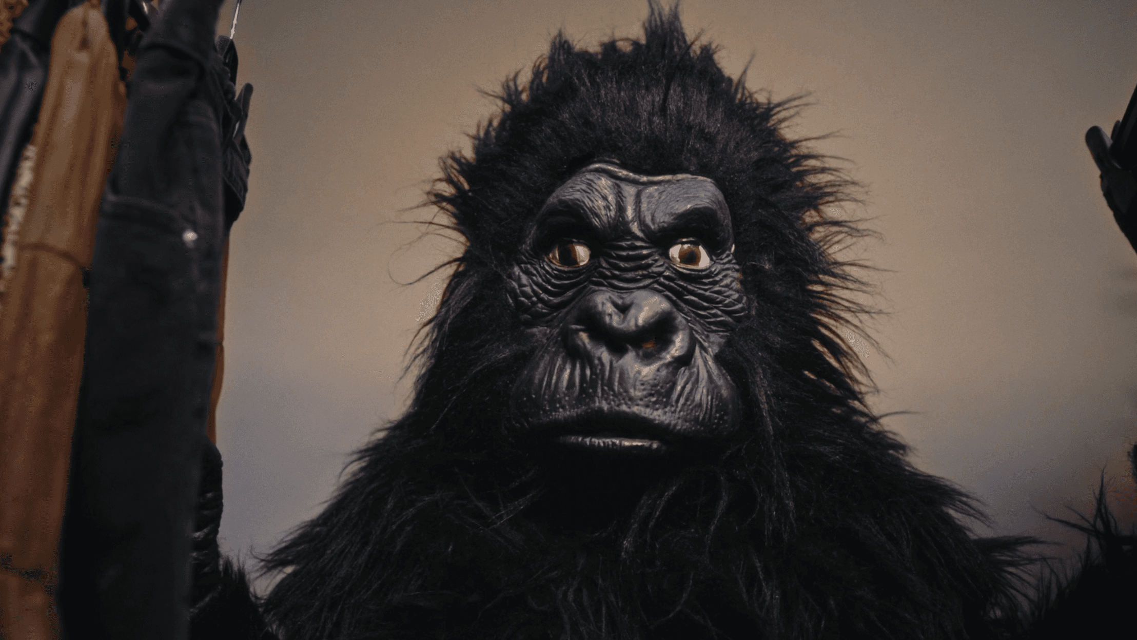 Busy city street at night with glowing billboards