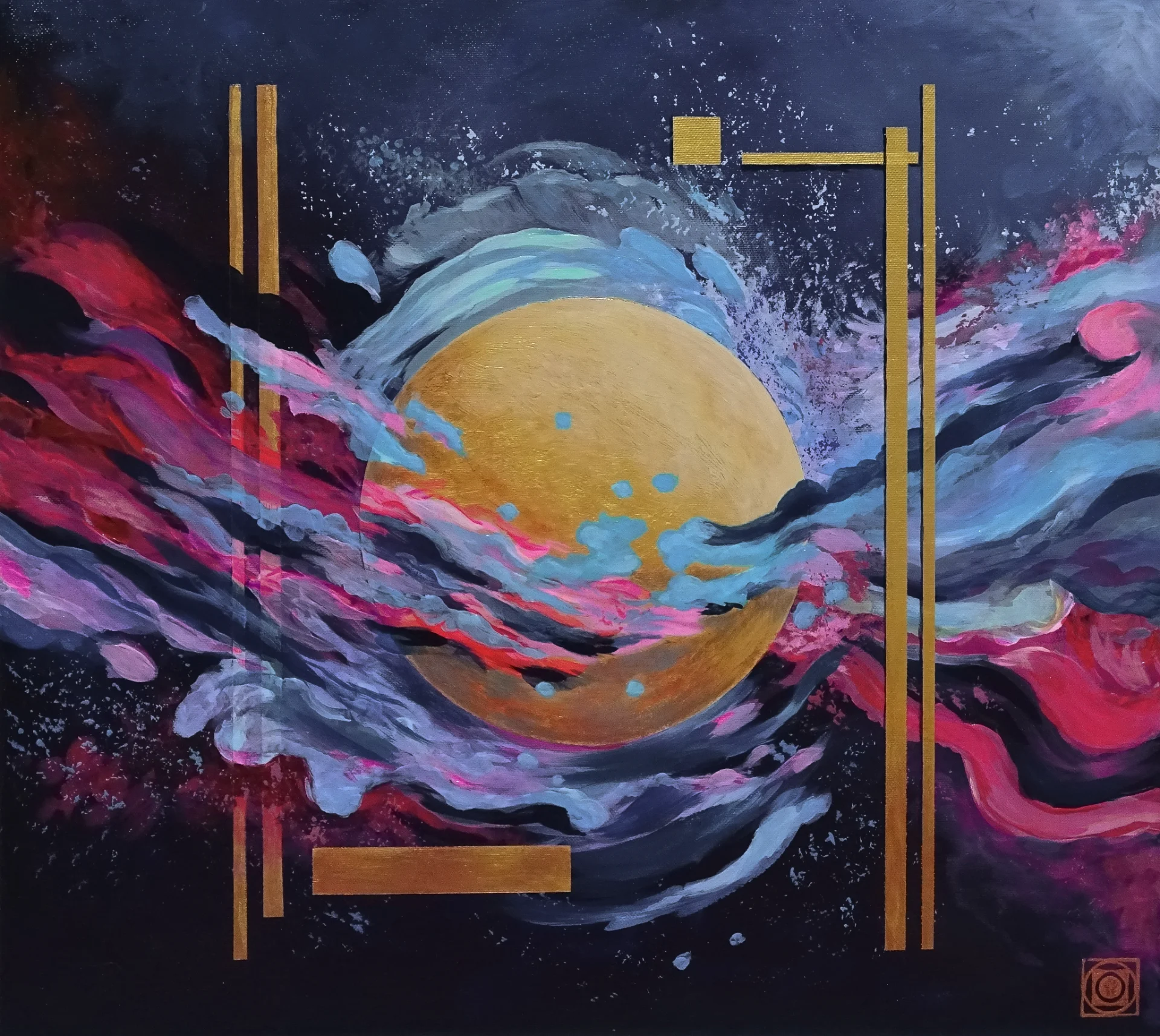 Flow of Awakening, acrylic on canvas by Kubshar