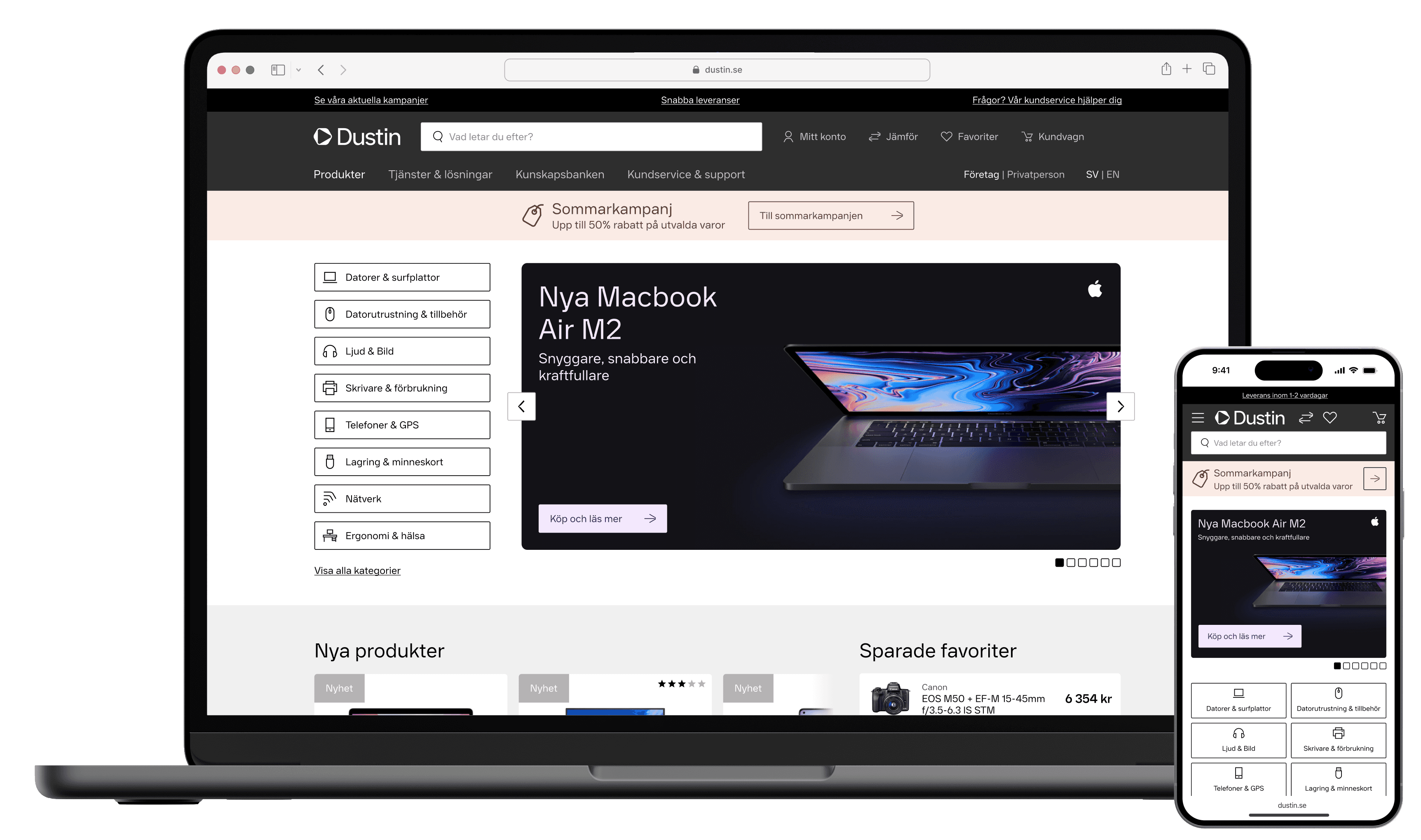 Mockup of Dustins startpage.
