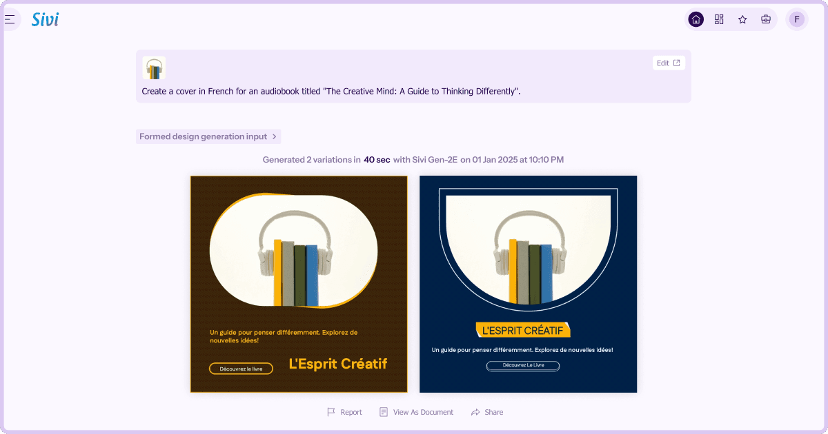 Sivi: Album cover design generator