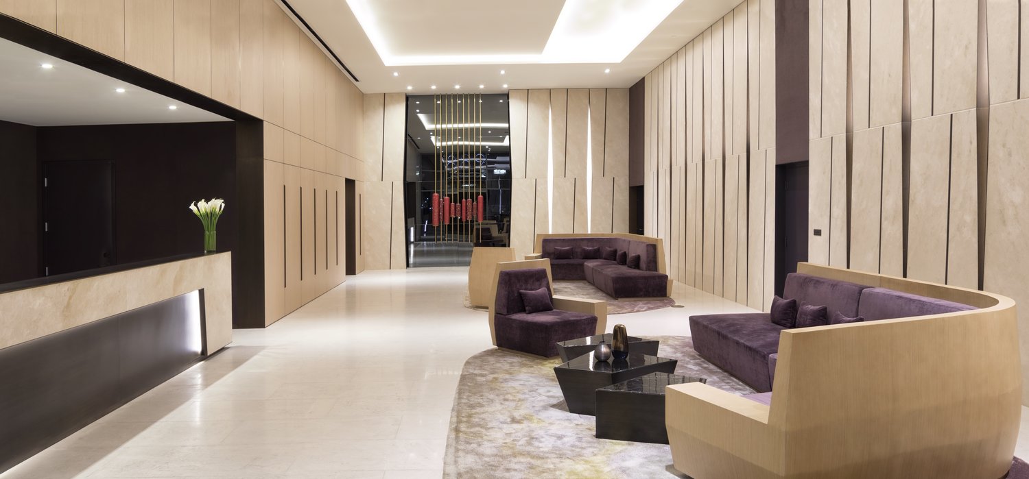 LA Metropolis lobby lounge interior design