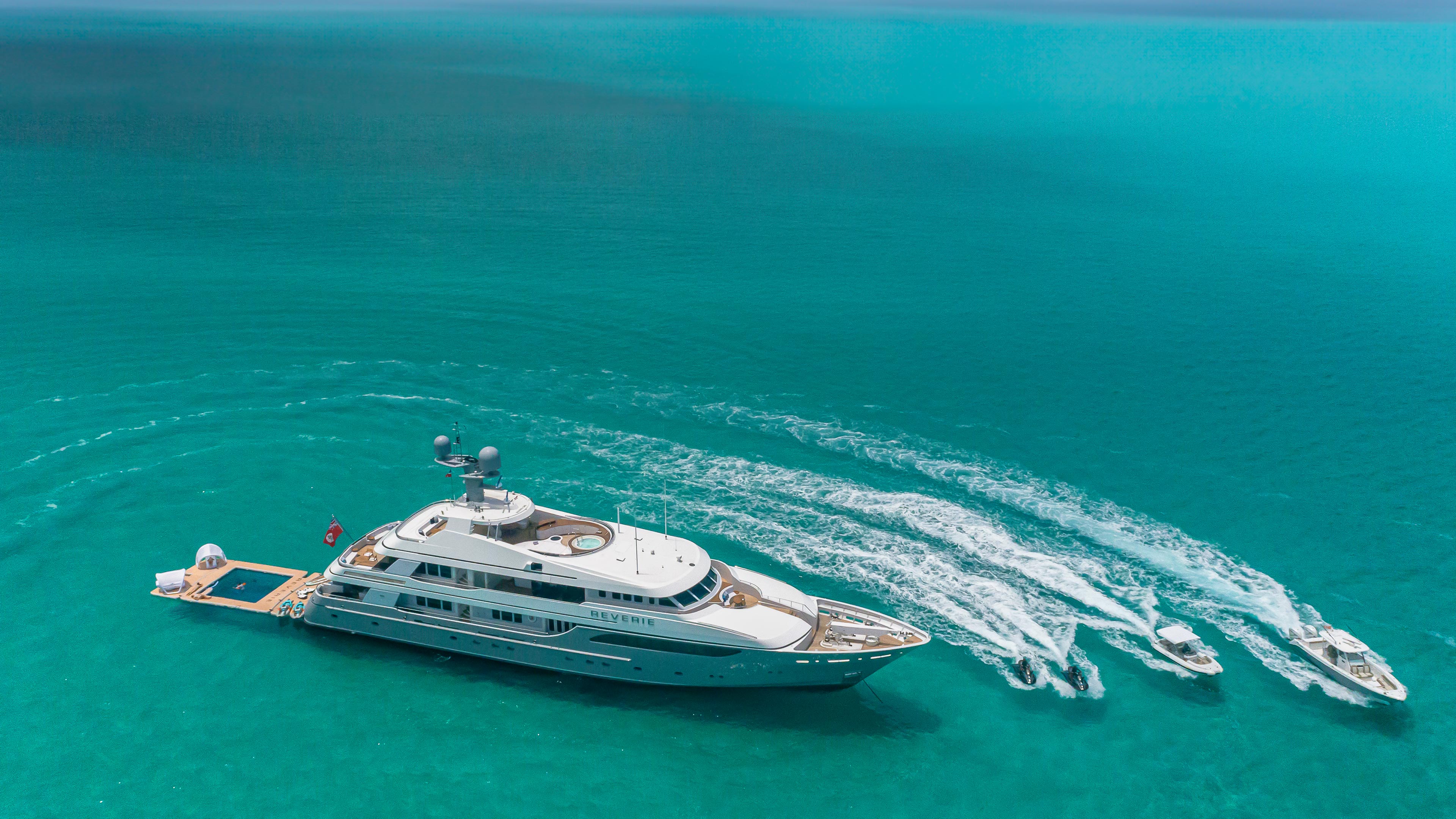 Motor Yacht Reverie, Jet Skis, and Tenders