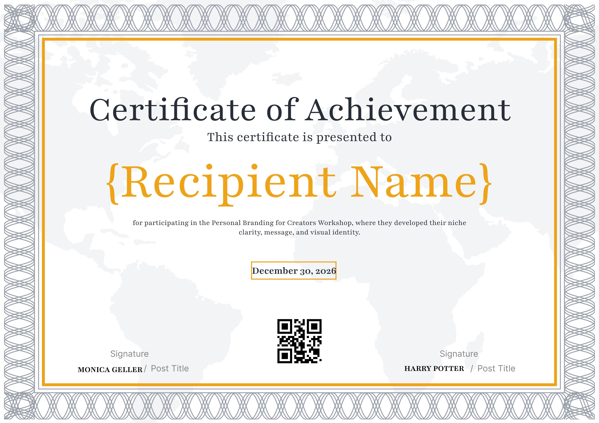Wauld - Simple and professional achievement certificate template