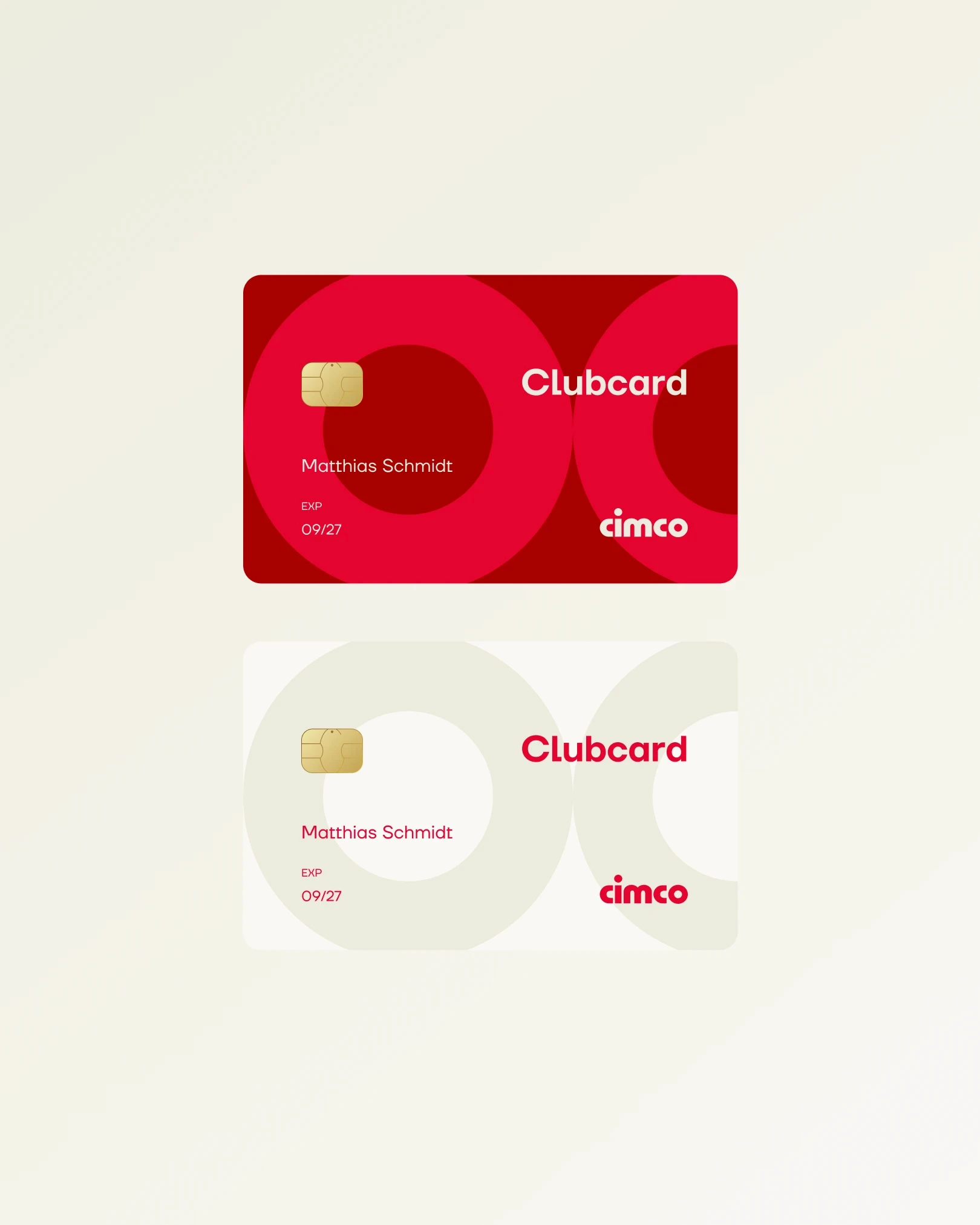 Club membership cards