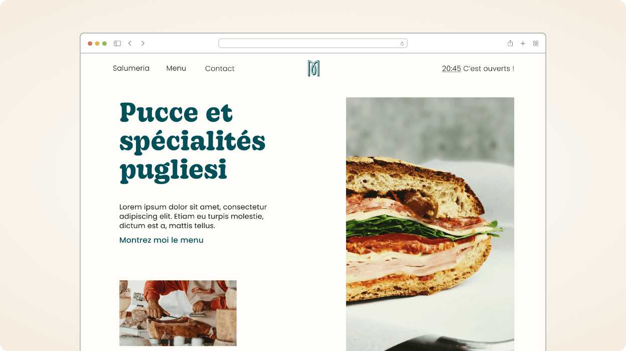 Bas de la page d'accueil de Mama Cantina