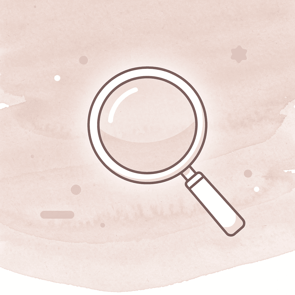 Magnifying glass icon representing careful evaluation and analysis