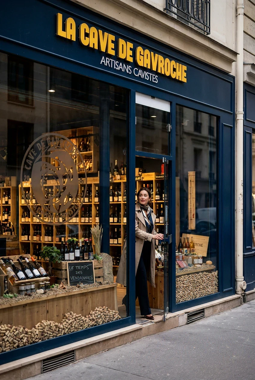 Identité visuelle de la cave à vin Les Mômes à Paris, créée par om&go