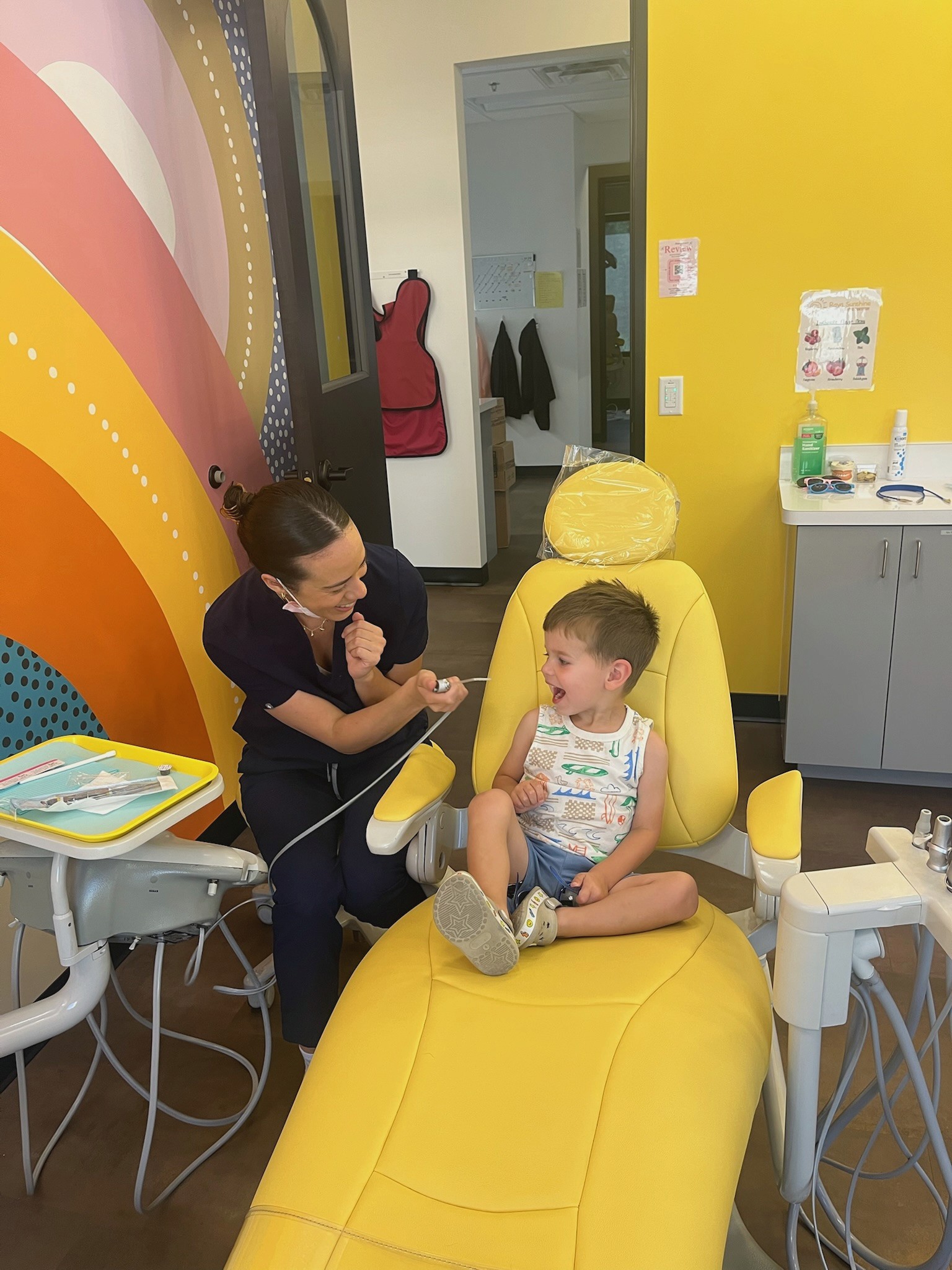 Dr. Raya with a smile patient