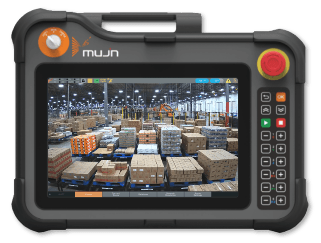 mujinos controller pendant before screen digital twin