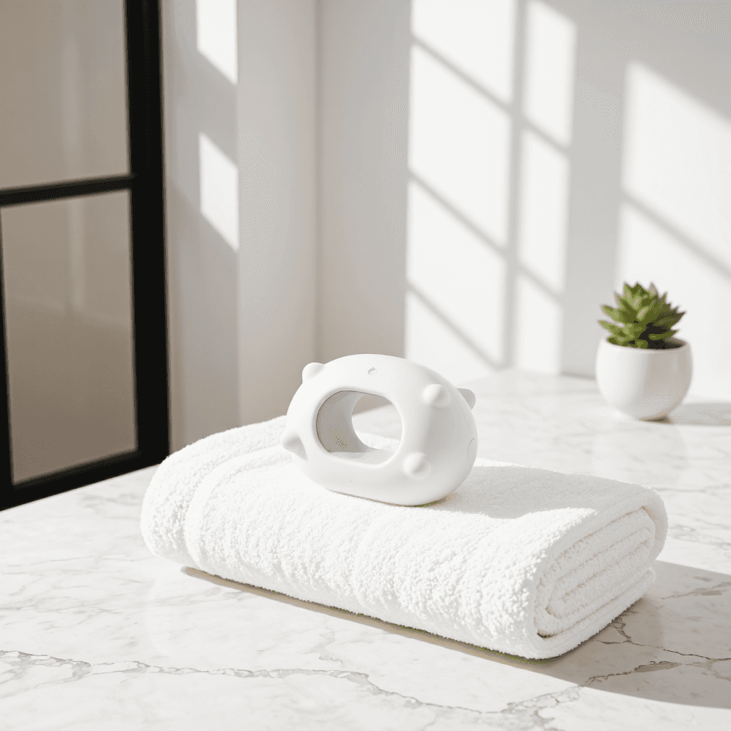 product photography of a beauty tool for facial massage, designed to enhance skin care routines