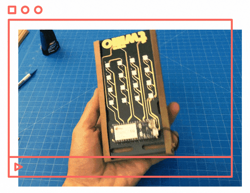 twilio on a hand gif