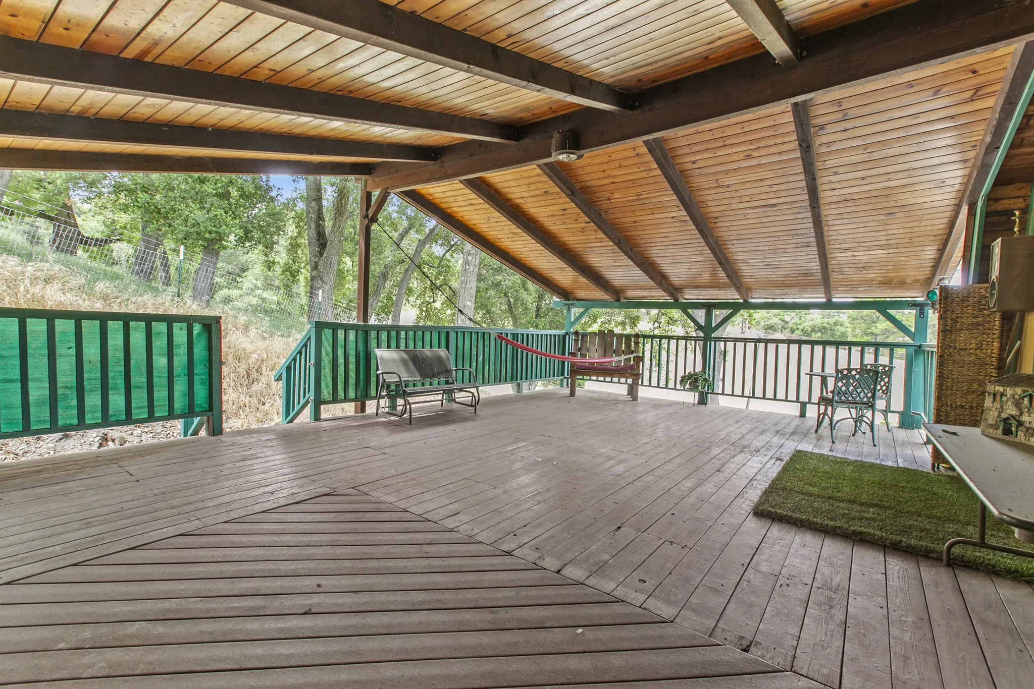 Balcony in the front yard of the house