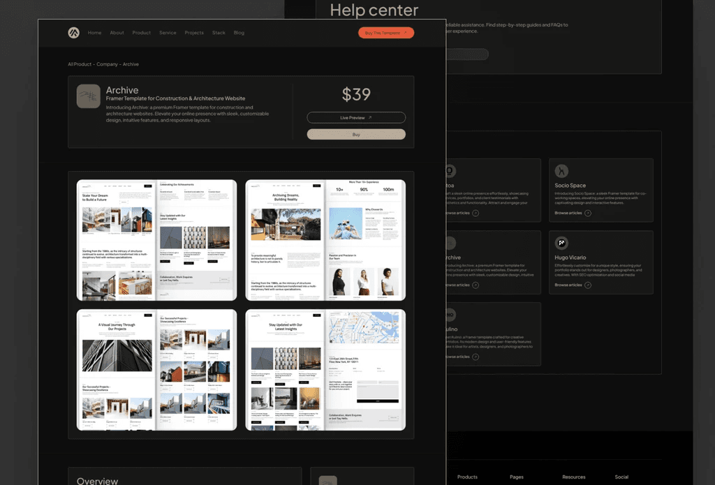 Portfolio & Digital Store Template