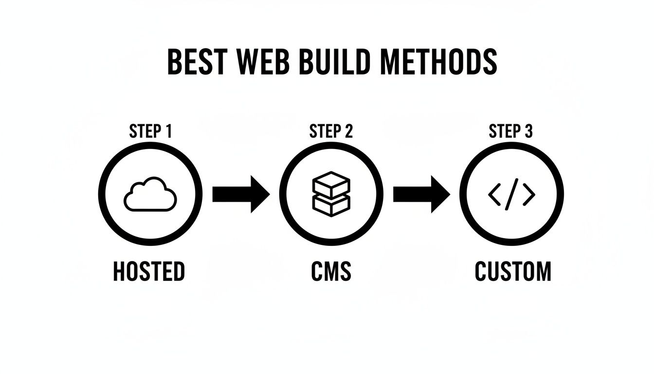 Infographic about fastest way to build a website