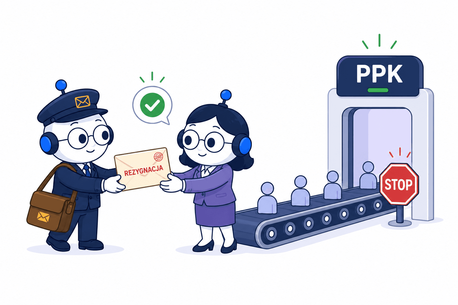 Pisemna rezygnacja z PPK wstrzymująca automatyczny zapis pracownika.