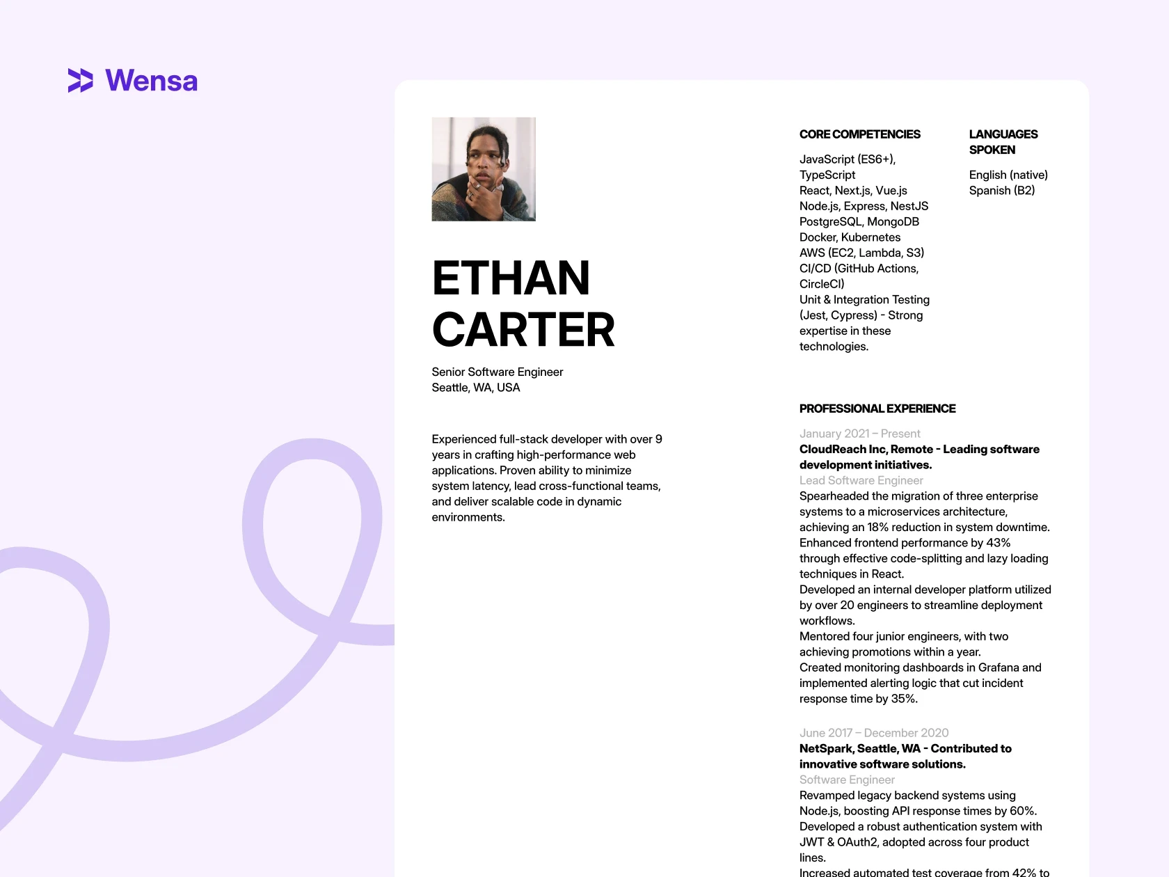 functional resume example highlighting transferable skills and achievements