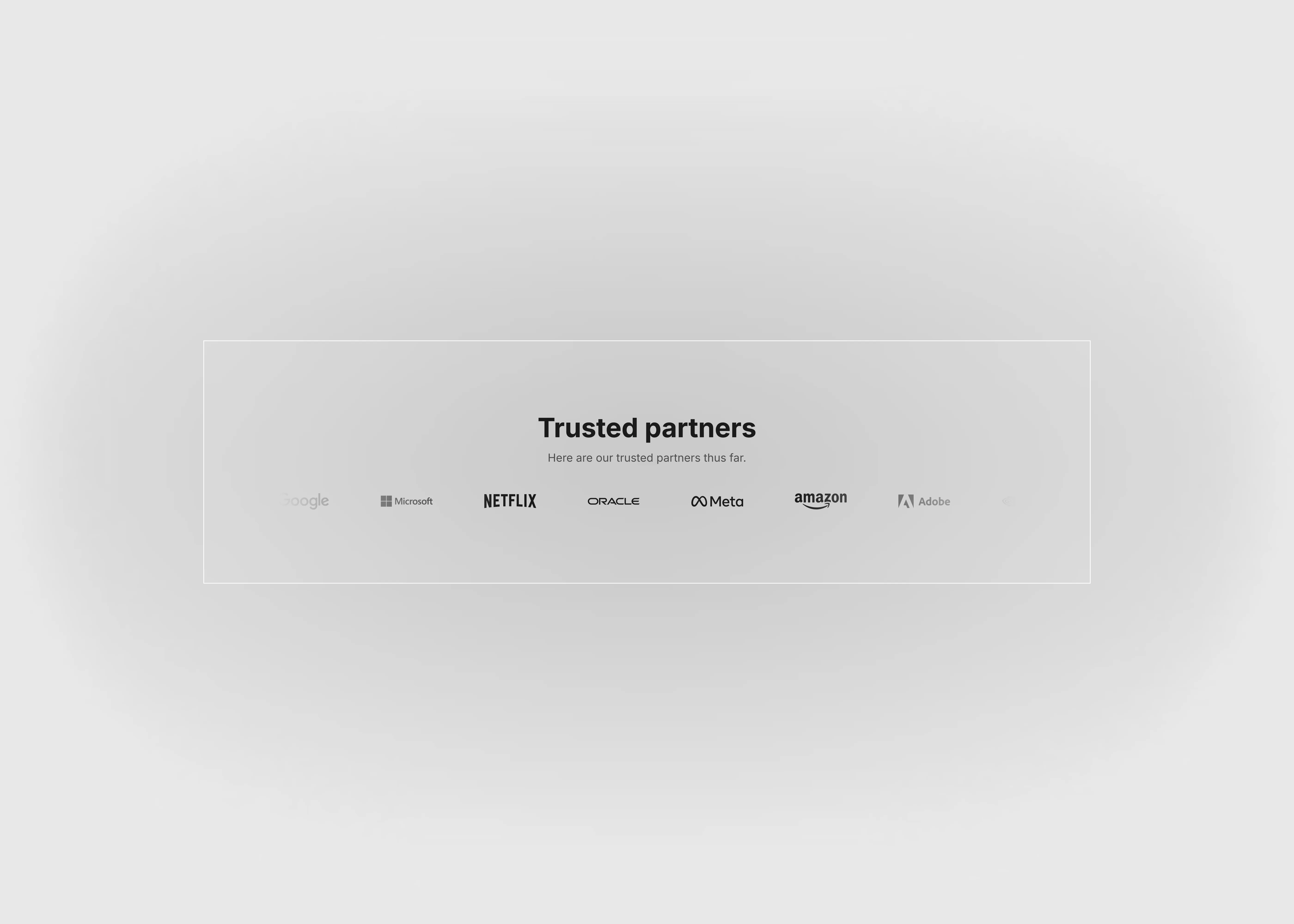 A light themed ticker with brand logoes