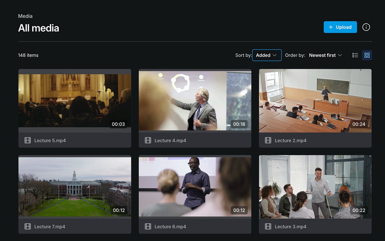 A collection of lecture videos in the elevate.io Media page.