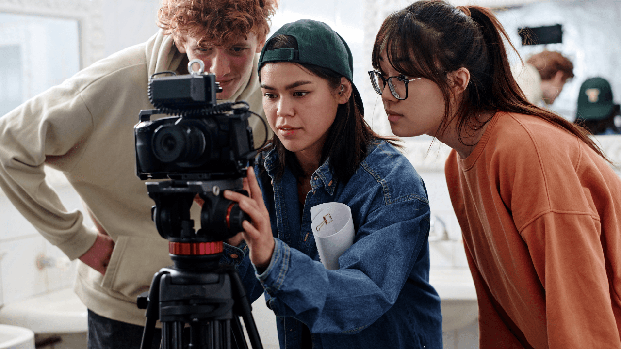 Social media content filming, beind the scenes