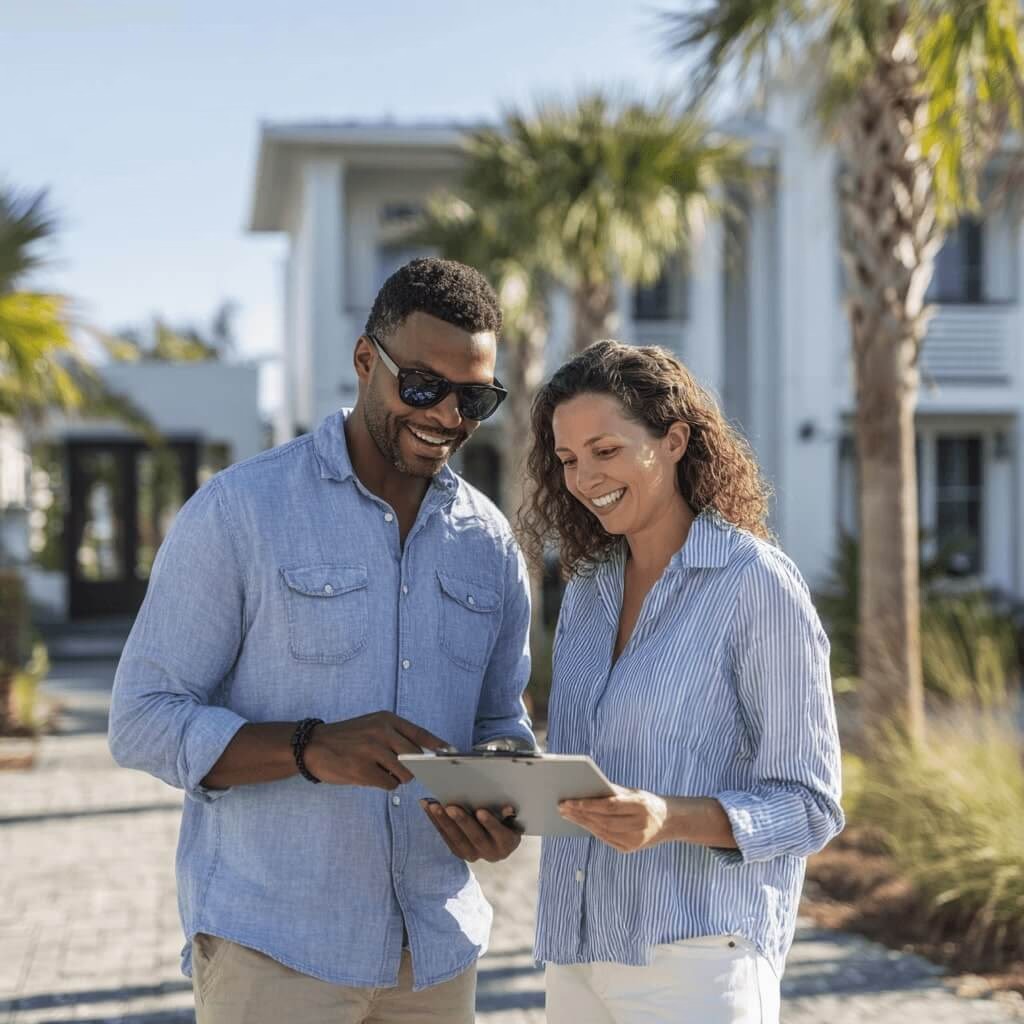 two people working together