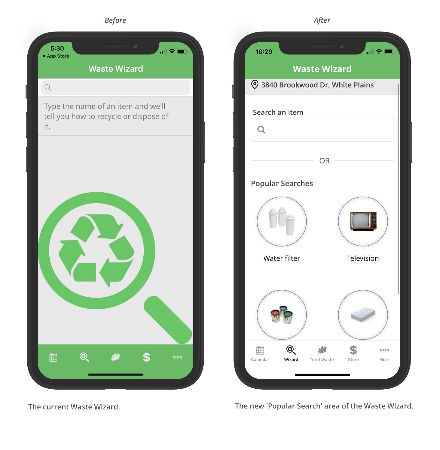 Waste Wizard Before/After