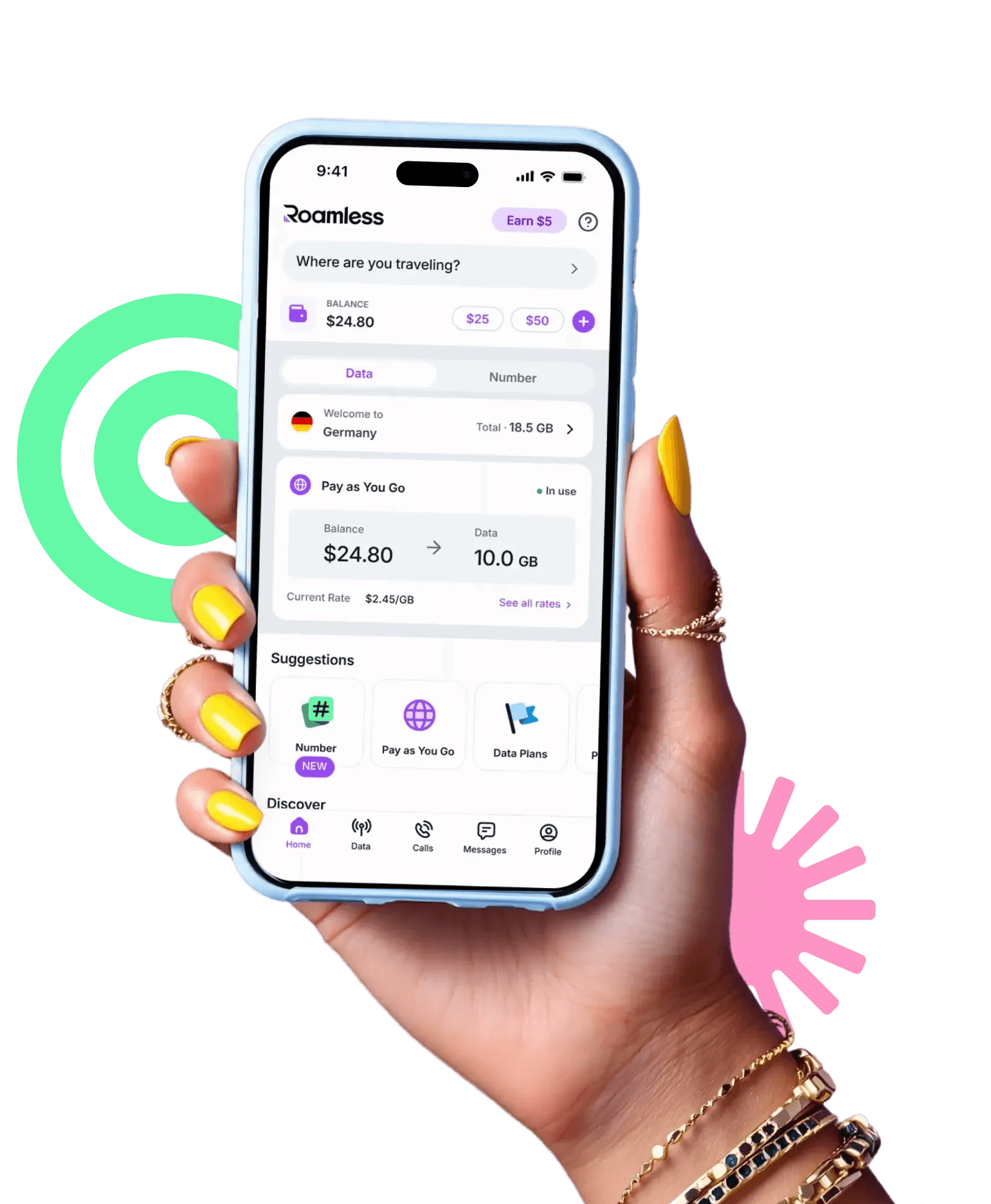 Roamless Travel Internet and In-App Calls