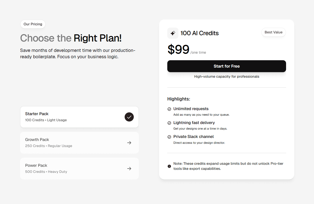 Framer Pricing Component