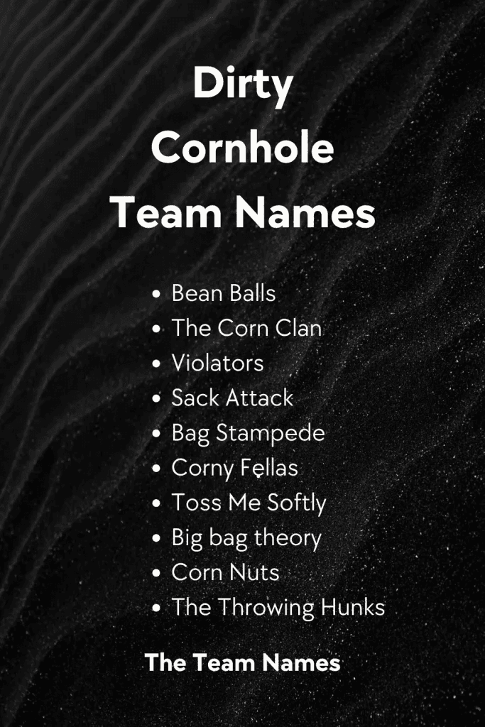  Cornhole Team Names - sack to future corn