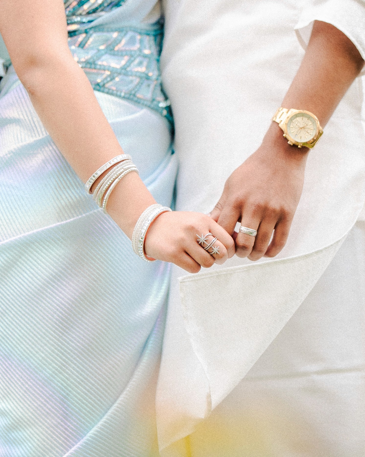 woman riding on back of man