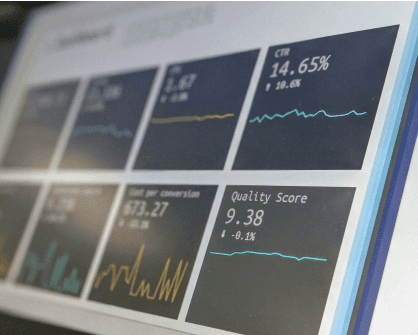 Dashboard mit Daten die vom System erfasst werden