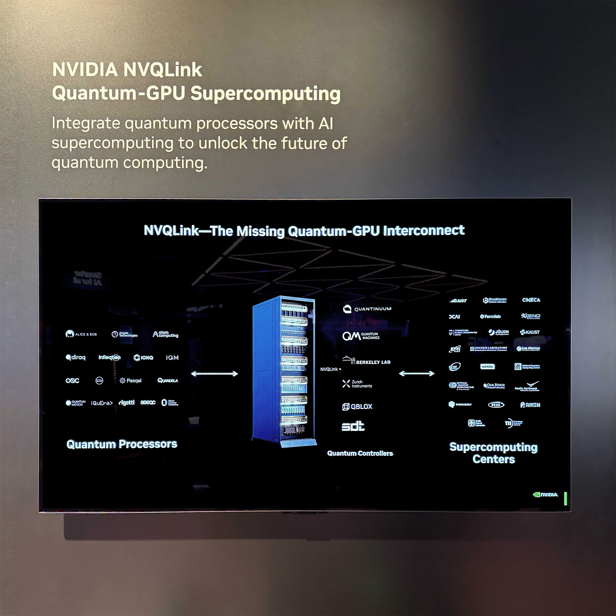 At NVIDIA GTC, SDT introduced as NVIDIA's NVQLink Quantum-GPU supercomputing partner.