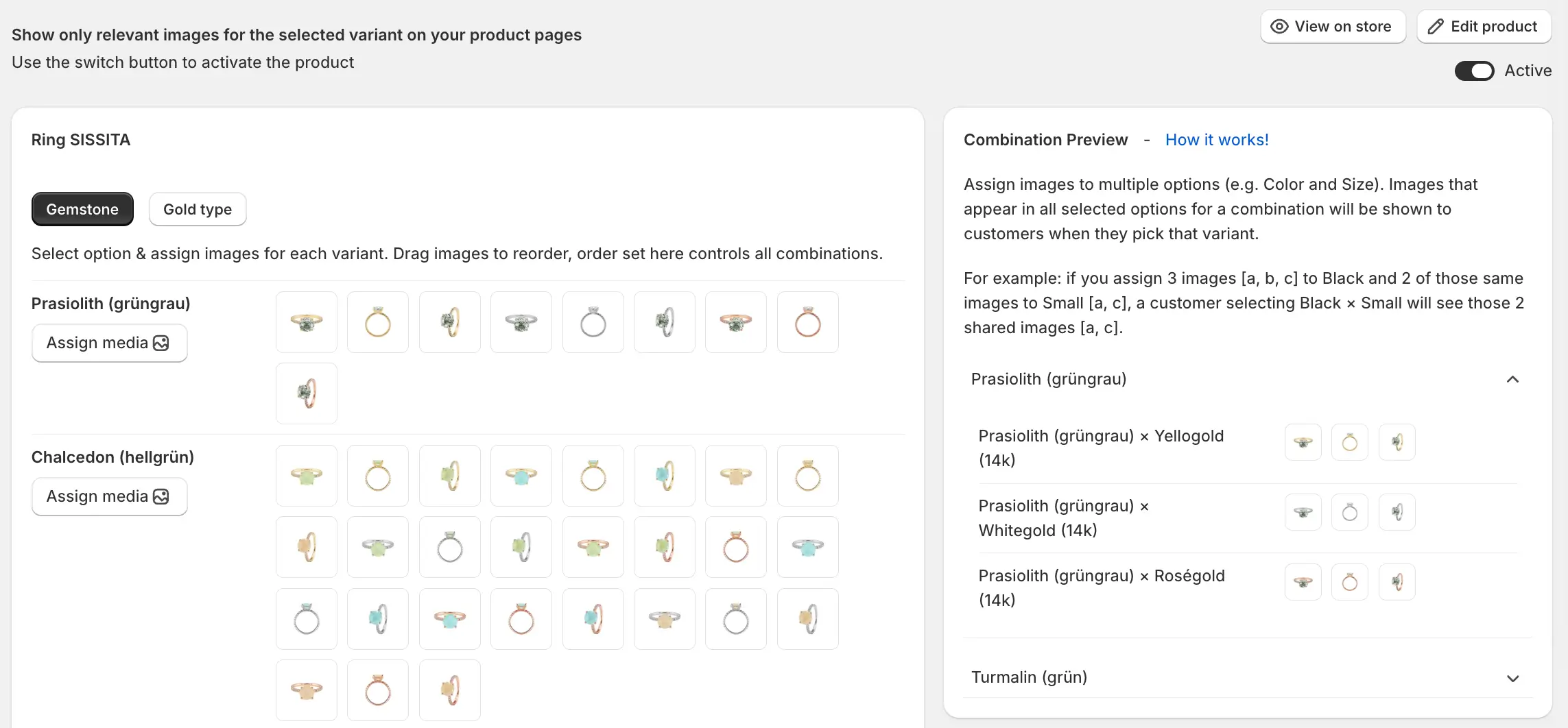 Nova multiple variant images