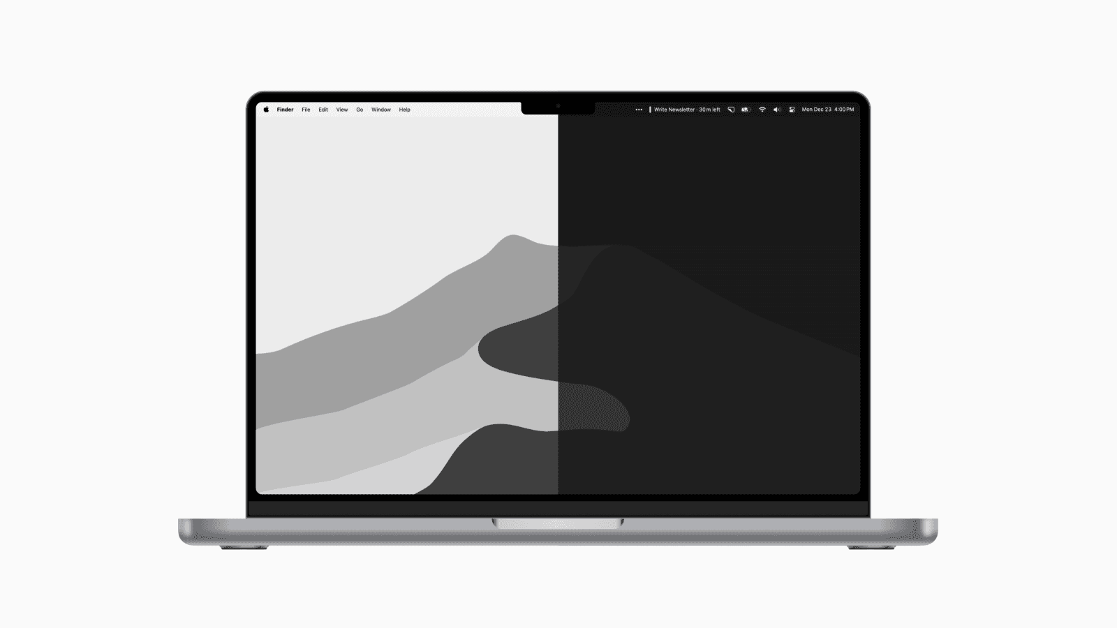 Dynamic wallpaper on MacBook desktop