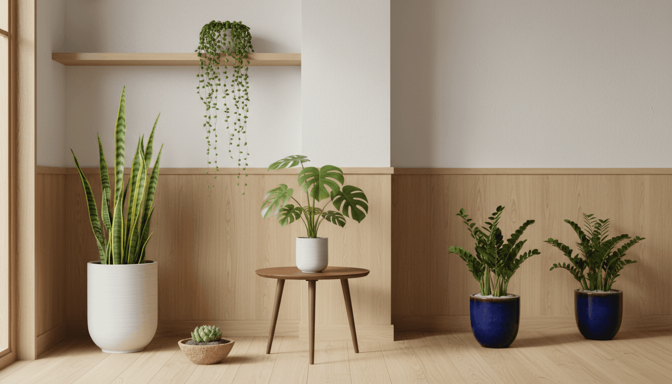 インテリアとして配置された観葉植物のあるおしゃれな部屋