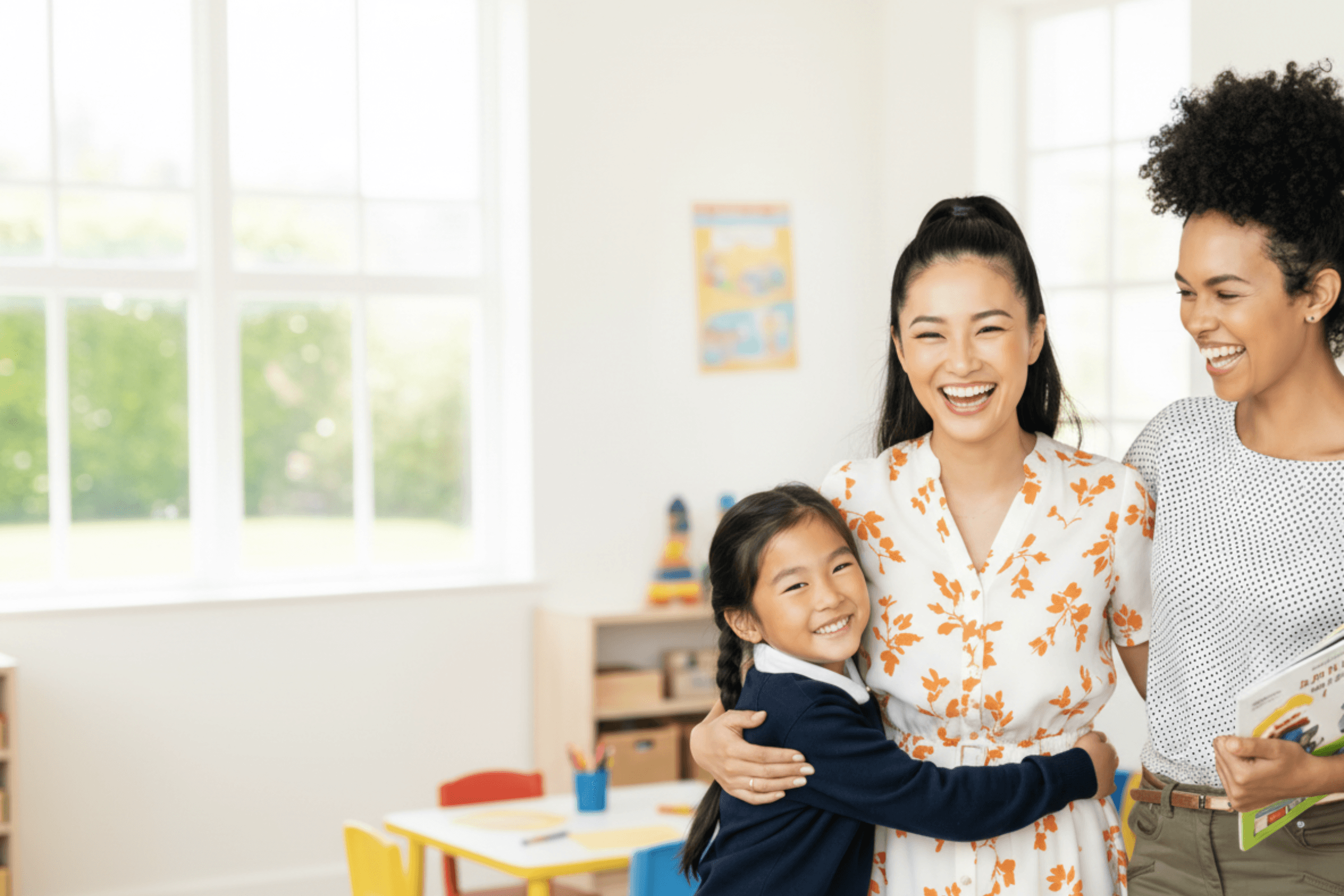 Kina homepage hero image with a happy family running on the beach, illustrating tuition rewards and payment flexibility