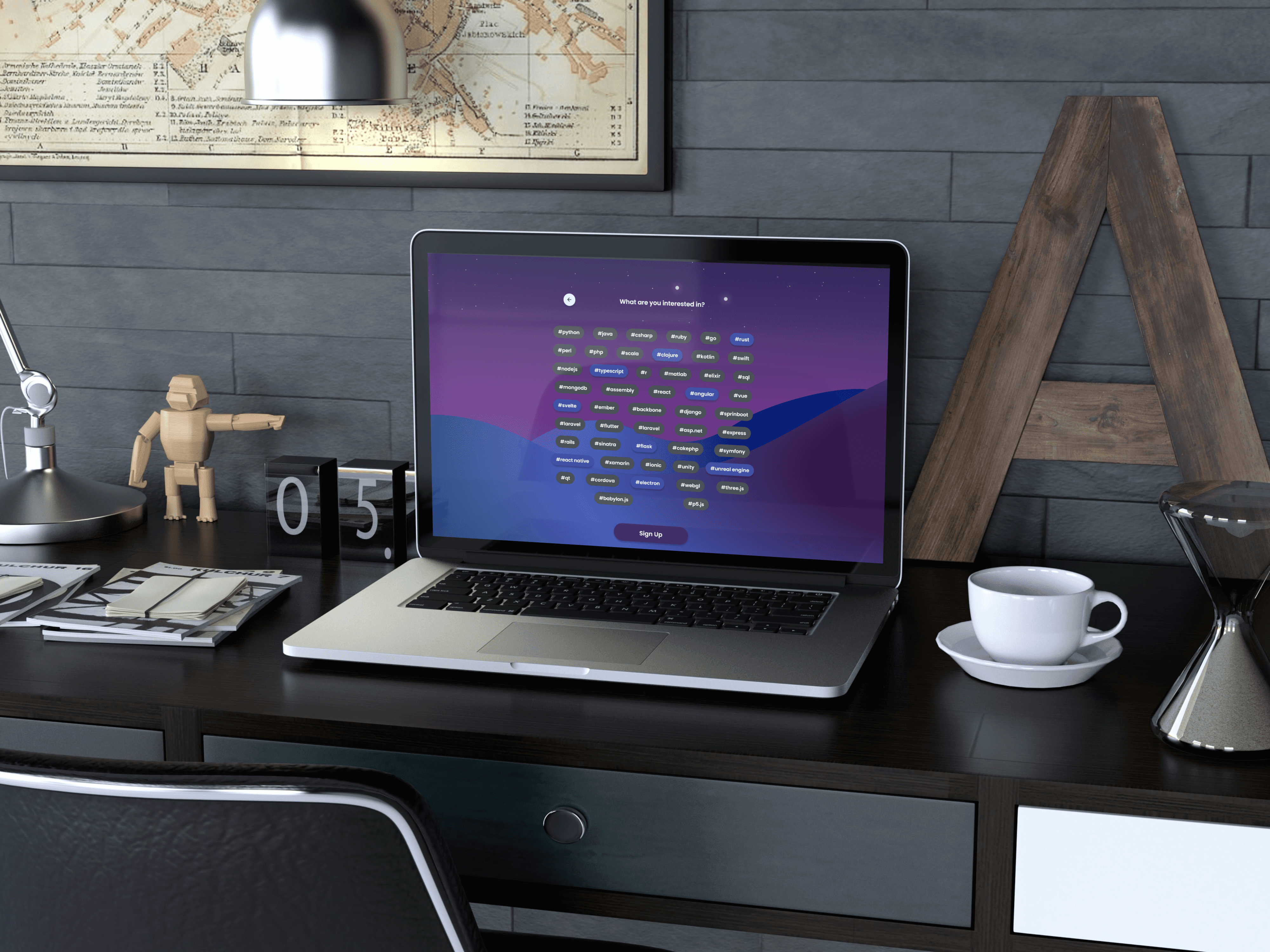 Scripted on a laptop