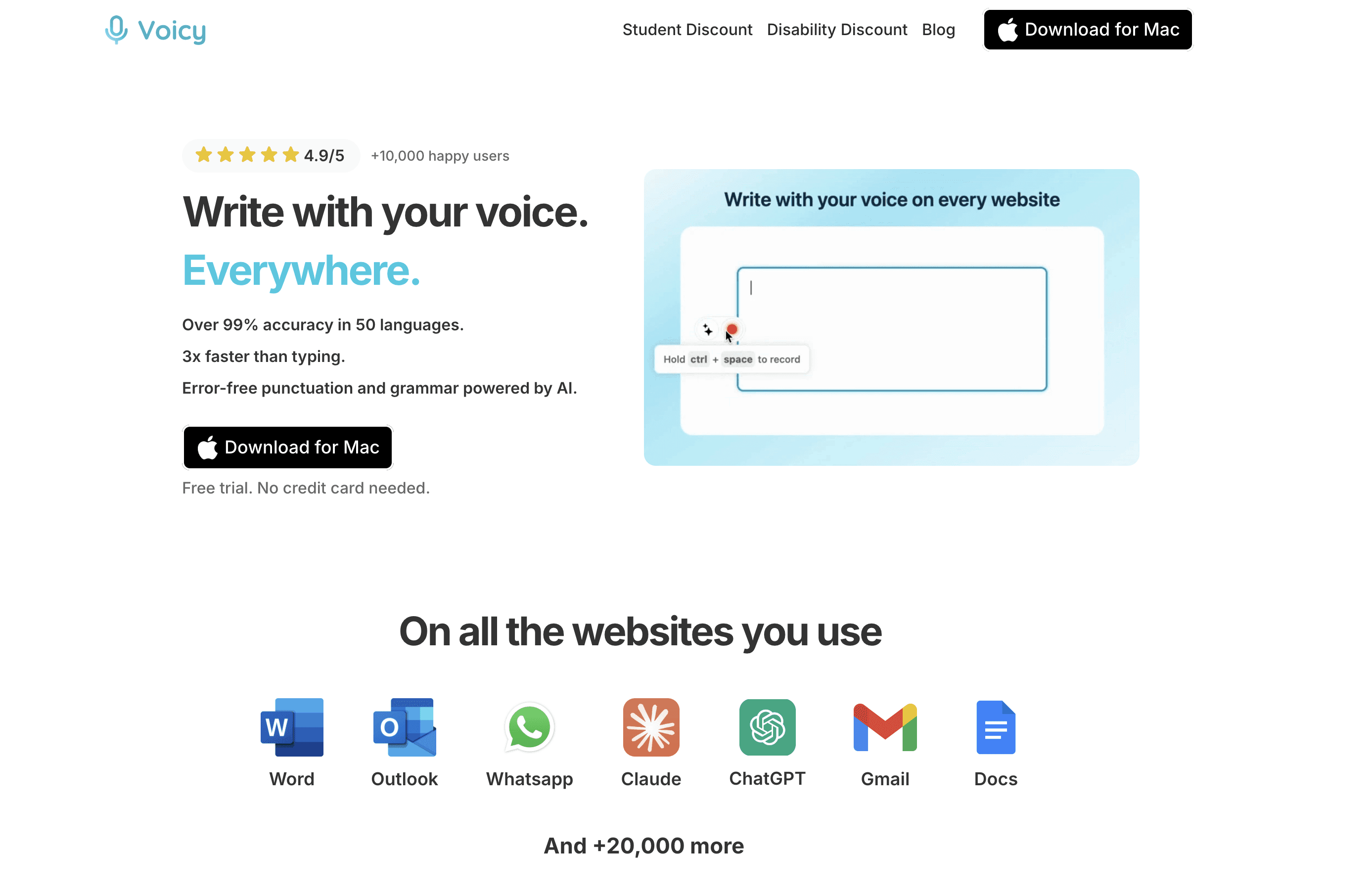 Voicy homepage screenshot