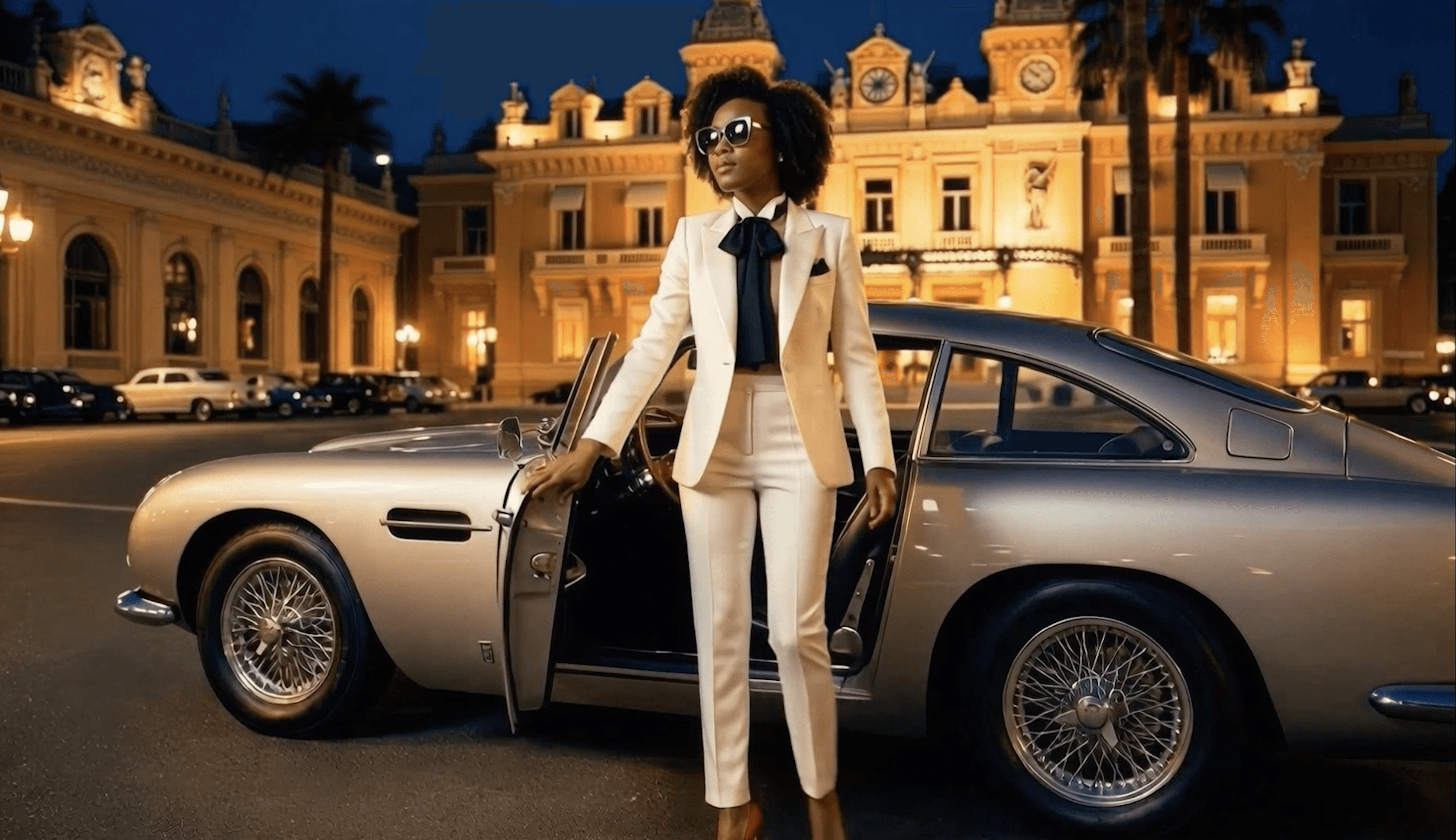 Silhouette of a woman riding a horse at sunset.