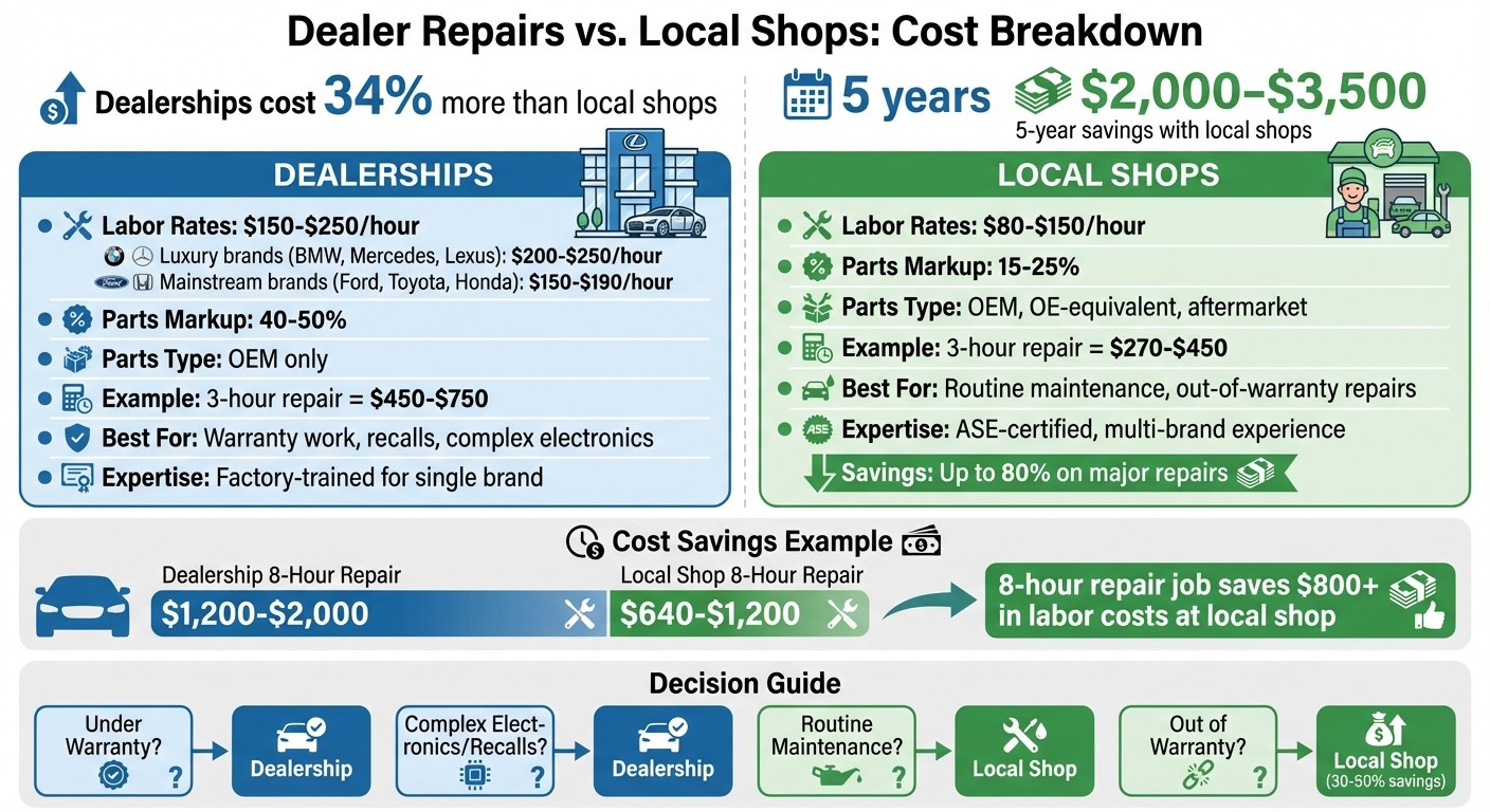 Dealership vs Local Auto Shop Repair Costs Comparison
