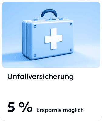 Illustration für die Unfallversicherung, die einen Arztkoffer zeigt