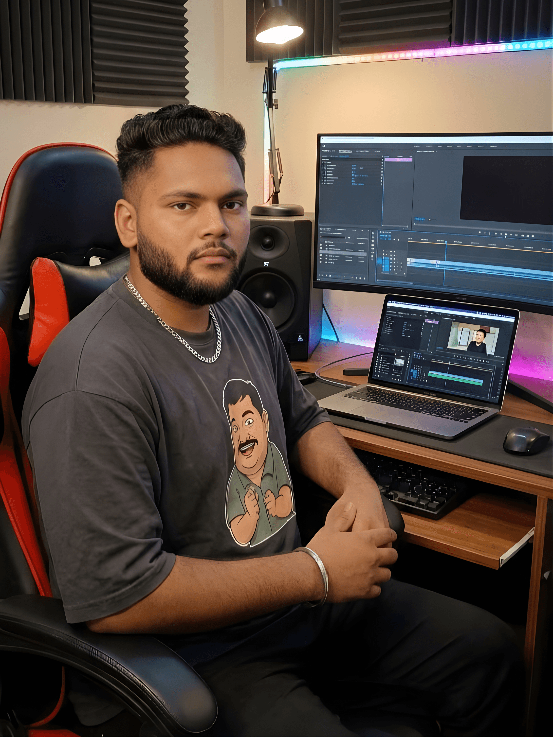 Portrait of portfolio creator – front view